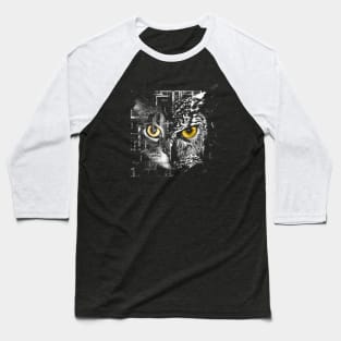 Cat owl Baseball T-Shirt